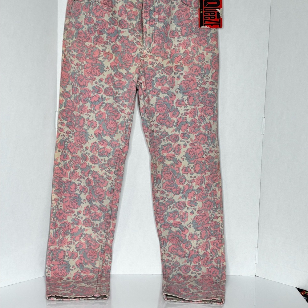 Pink & Gray Floral Juniors 11/12 Cotton Jeans by SQUEEZE